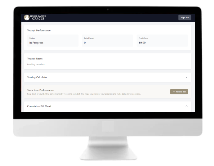 Horse Racing Oracle Web App Preview